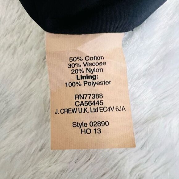 J. Crew Black Sleeveless Surplice Floral Leavers Lace Sara Mini Dress Size 4 - Picture 7 of 9